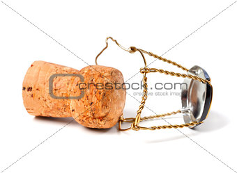 Champagne wine cork and muselet