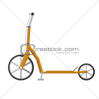 Flat vector illustration of electrical scooter