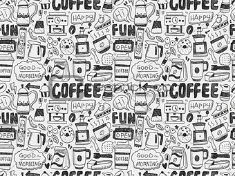 seamless doodle coffee