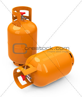 the gas bottles