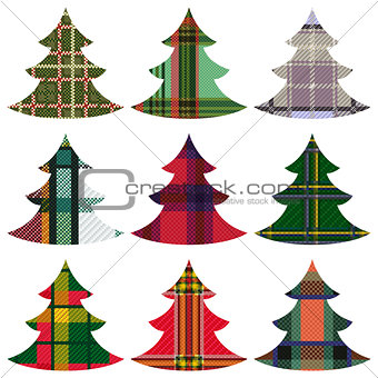 Set of Christmas Trees using the Celtic ornament