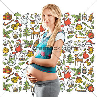 Pregnant Woman Looking For Christmas Gifts