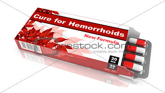 Cure For Hemorrhoids, Red Open Blister Pack.