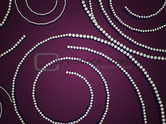 Beads on purple background