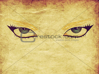 Grunge woman eyes