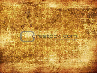 Grunge yellow background with pattern