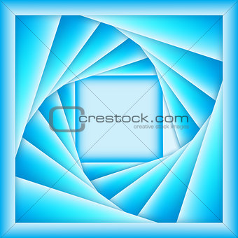 3d squares and shadows in blue