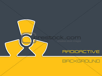 Simple radioactive warning background design