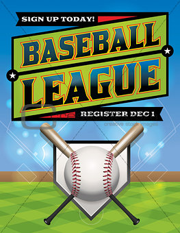 Baseball League Illustration