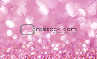 pink abstract glitter bokeh lights. defocused lights background.