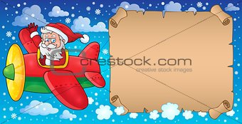 Santa Claus in plane theme image 7