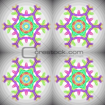 Decorative pattern with snowflakes