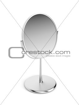 Silver magnifying mirror