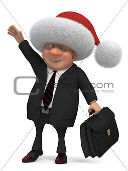 3d business gentleman Santa