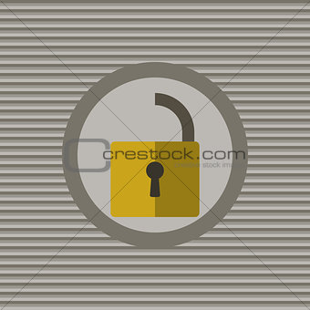 Unclassified the lock flat icon