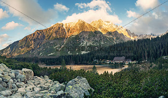 Mountain lake Popradske in High Tatras