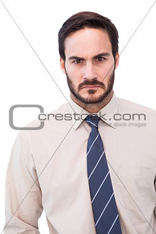 Portrait of an angry businessman