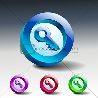 vector key icon secure security web