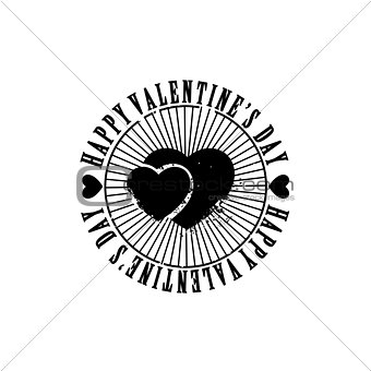 Black and white hearts Valentine
