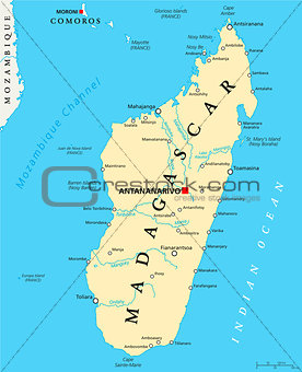 Madagascar Political Map