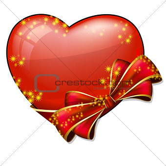 Valentine heart with bow
