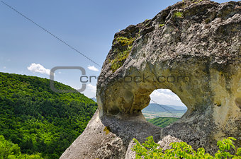 Strange Rock formation near the town of Shumen, Bulgaria, named "Okoto" (The "Eye")