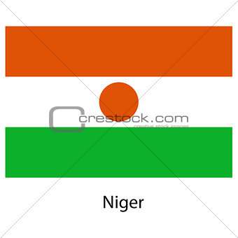 Flag  of the country  niger. Vector illustration. 