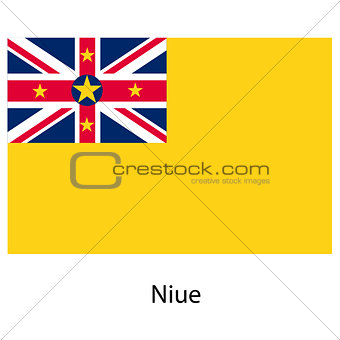 Flag  of the country  niue. Vector illustration. 