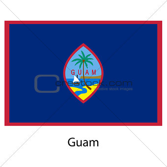 Flag  of the country  guam. Vector illustration. 
