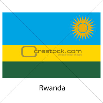 Flag  of the country  rwanda. Vector illustration. 