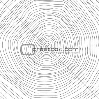 Vector conceptual background with tree-rings. Tree cut. Stump. Snag.