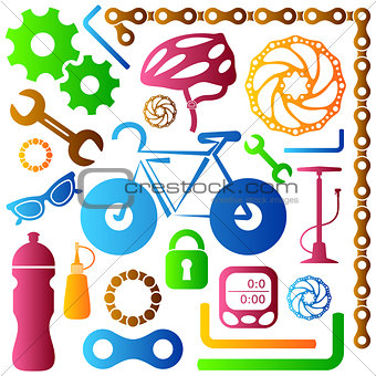 Bike tools icons
