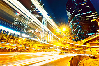 traffic in city at night 
