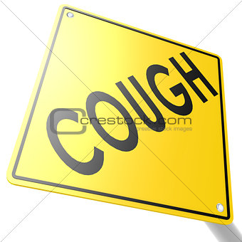 Road sign with cough