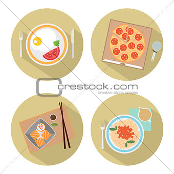 Food flat icons