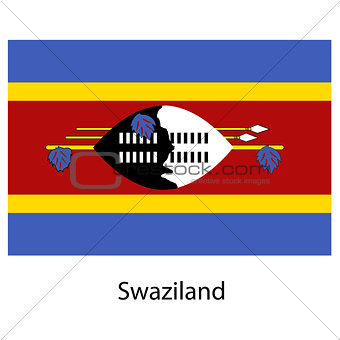 Flag  of the country  swaziland. Vector illustration. 
