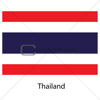 Flag  of the country  thailand. Vector illustration. 
