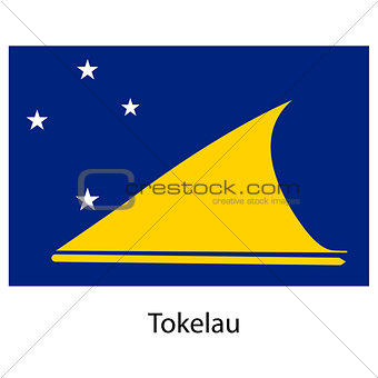 Flag  of the country  tokelau. Vector illustration. 