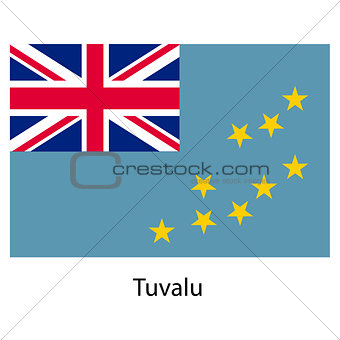 Flag  of the country  tuvalu. Vector illustration. 