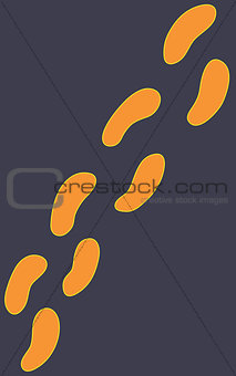 Orange Footsteps