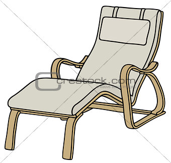 Relaxation wooden armchair
