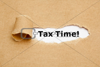 Tax Time Torn Paper