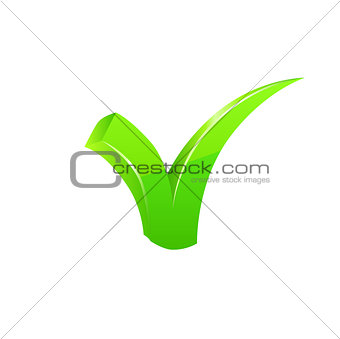 Vector green check mark.