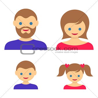 Family member vector icons