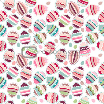 Seamless easter pattern made eggs