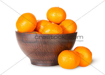 Tangerines In A Ceramic Bowl