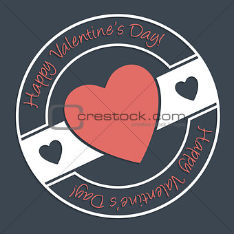 Happy Valentine's Day stamp design