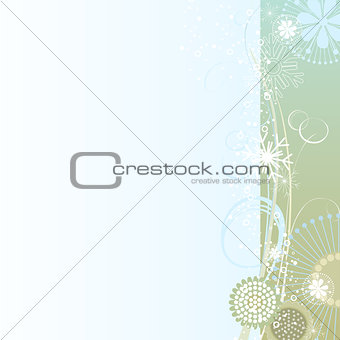 Floral background in gray-blue