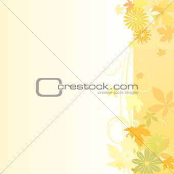 Floral  background in early autumn
