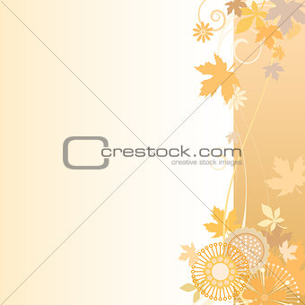  Floral  background in autumn